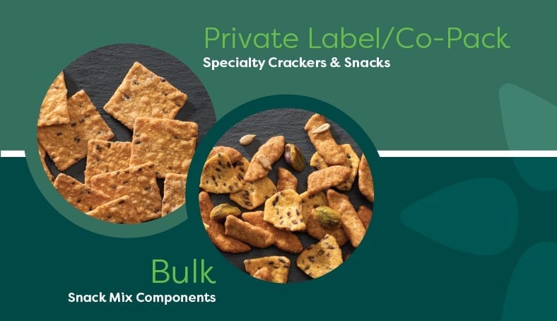 private label crackers, snack mix