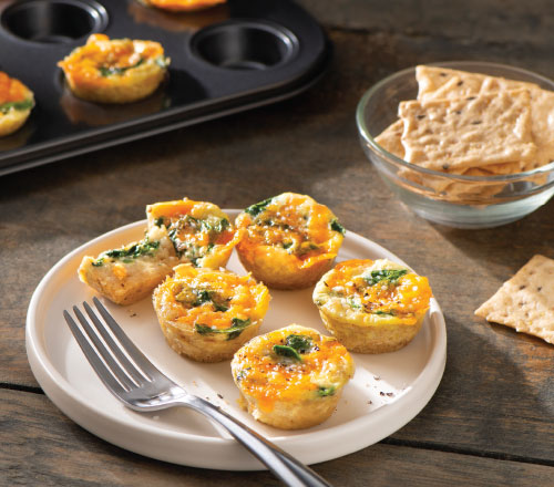 Breakfast Tartlets With 7-Ancient Grains Cracker Crust