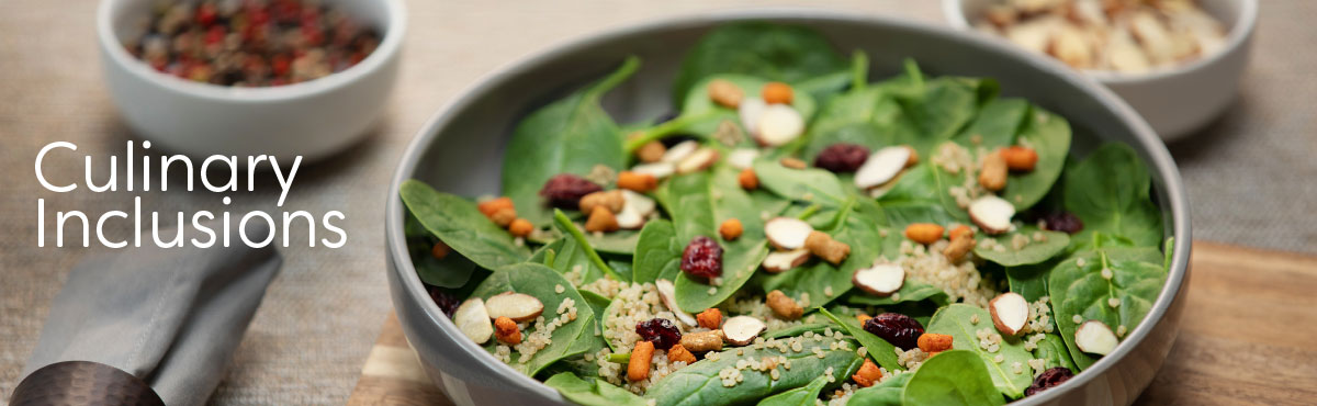 bowl of salad with almonds